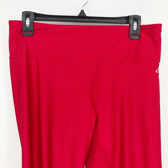 DKNY Womens Athletic Leggings XL Red High Waist 7/8 Length Pockets NWT - Picture 4 of 12